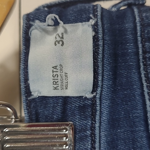 Hudson Krista Straight Crop w/Roll Cuff Denim Jean Women's sz 32 - Picture 4 of 11